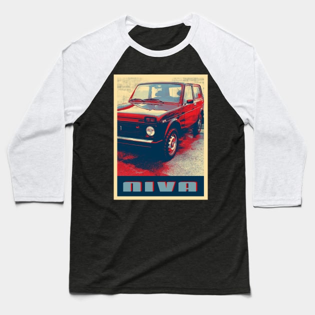 Lada Niva Baseball T-Shirt by hottehue